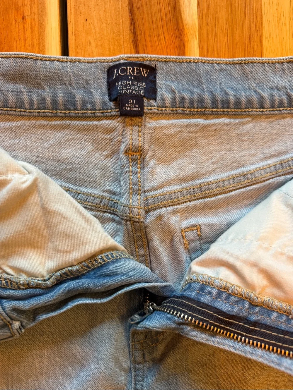 J.Crew High-Rise Classic Vintage Jeans Size 31 Light Wash Straight Leg
